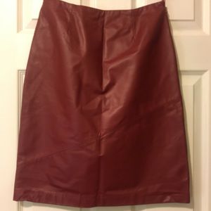 NWOT LOFT Leather Pencil Skirt, size 4!